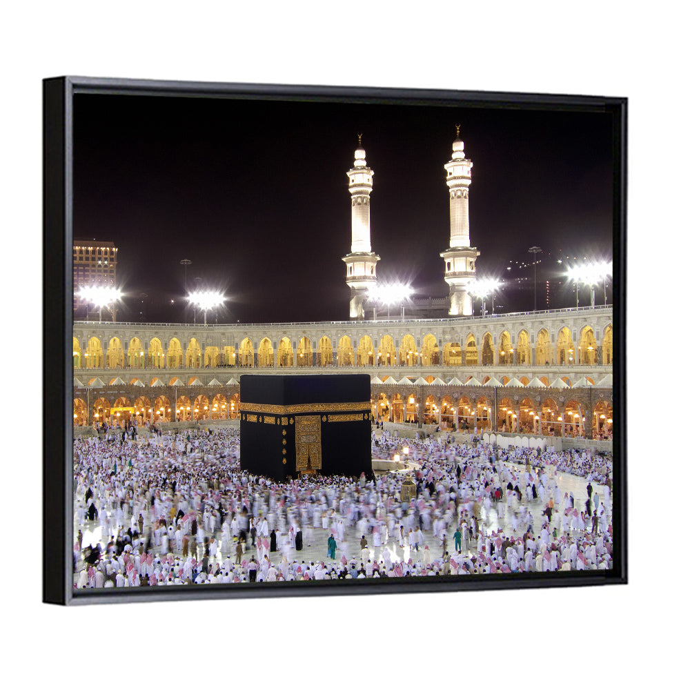 Night Gathering at the Kaaba Wall Art