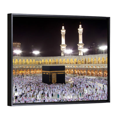 Night Gathering at the Kaaba Wall Art