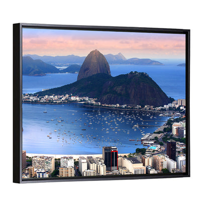 Rio De Janeiro Bay with Sugarloaf Mountain Wall Art