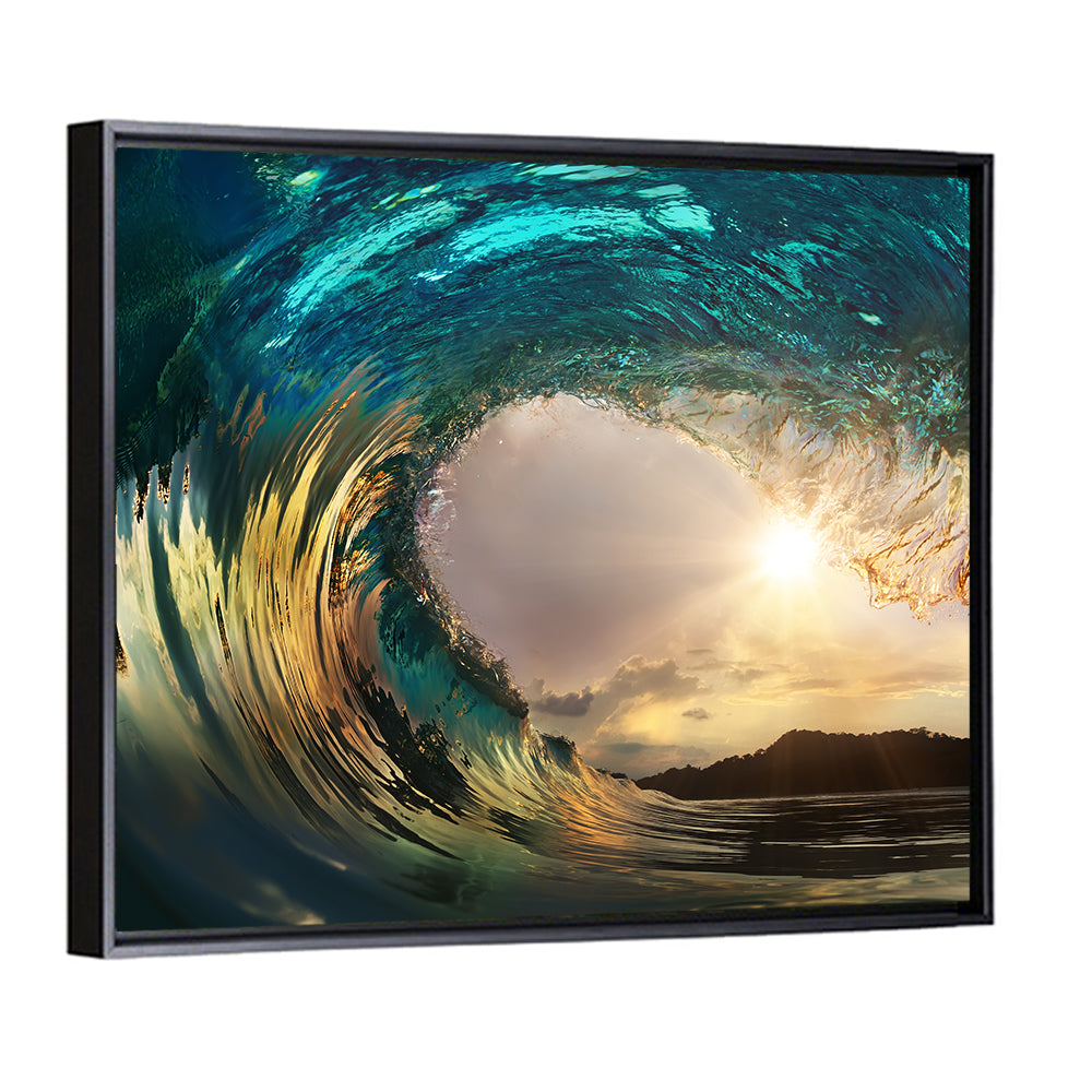 Sunset Barrel Wave Wall Art