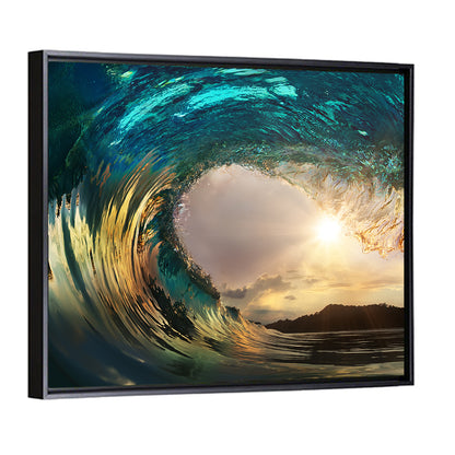 Sunset Barrel Wave Wall Art