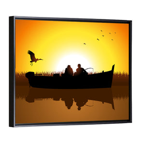 Fishing On The Lake Wall Art