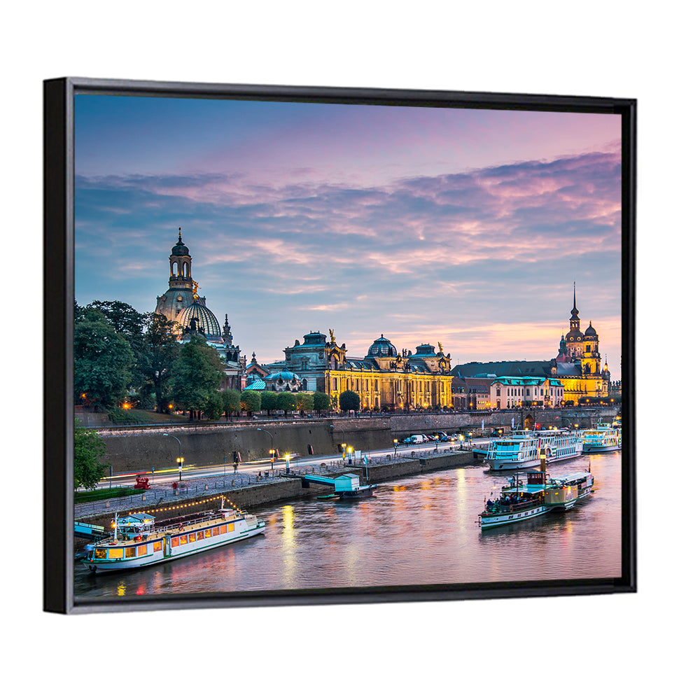Dresden Elbe at Twilight Wall Art