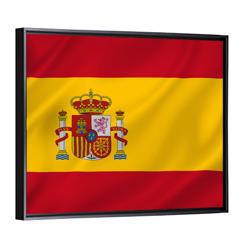 Spanish Flag with Coat of Arms Wall Art