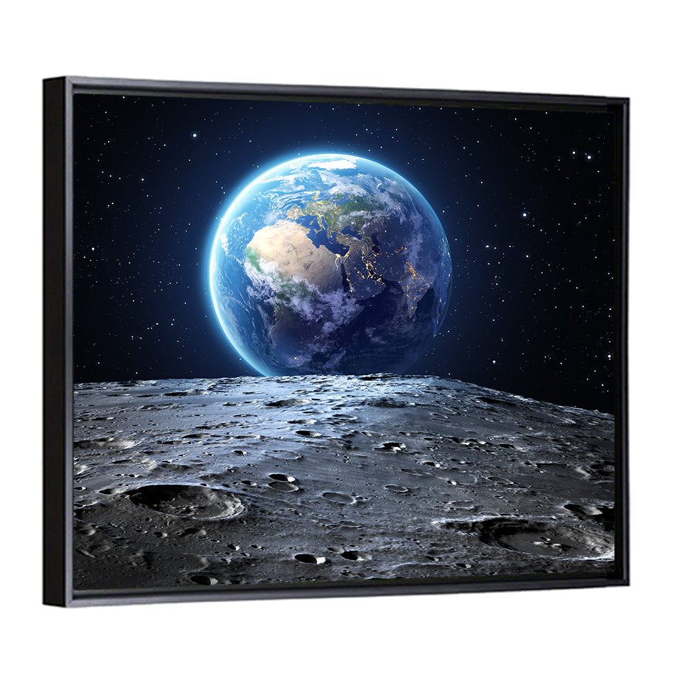 Blue Earth from the Moon Wall Art
