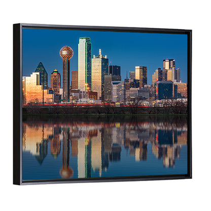 Dallas Skyline Sunset Wall Art