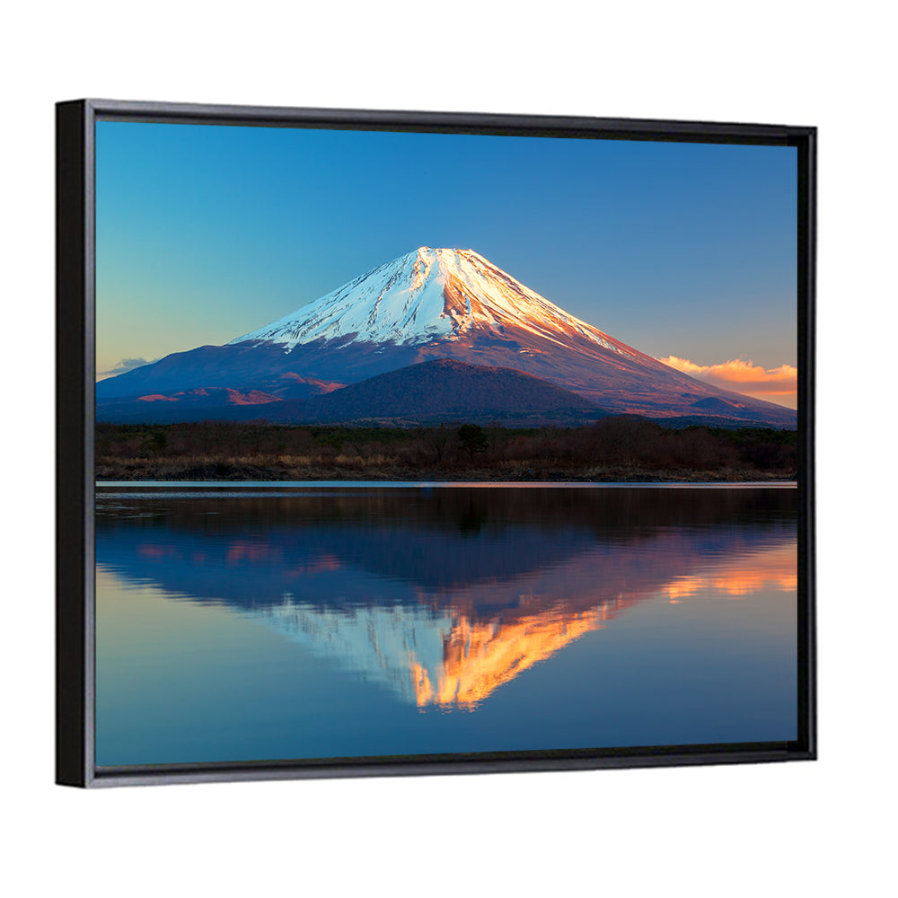 Mount Fuji Reflected on Lake Shoji Wall Art