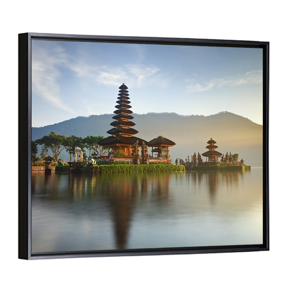 Ulun Danu Beratan Temple at Sunrise Wall Art