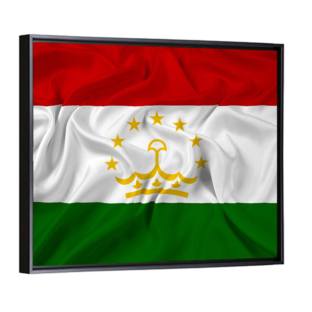 Tajikistan Flag with Crown Emblem Wall Art