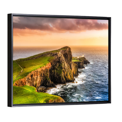Sunset at Neist Point Lighthouse Wall Art