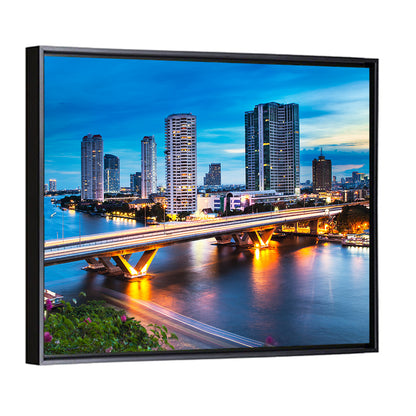 Chao Phraya River at Night, Bangkok Wall Art