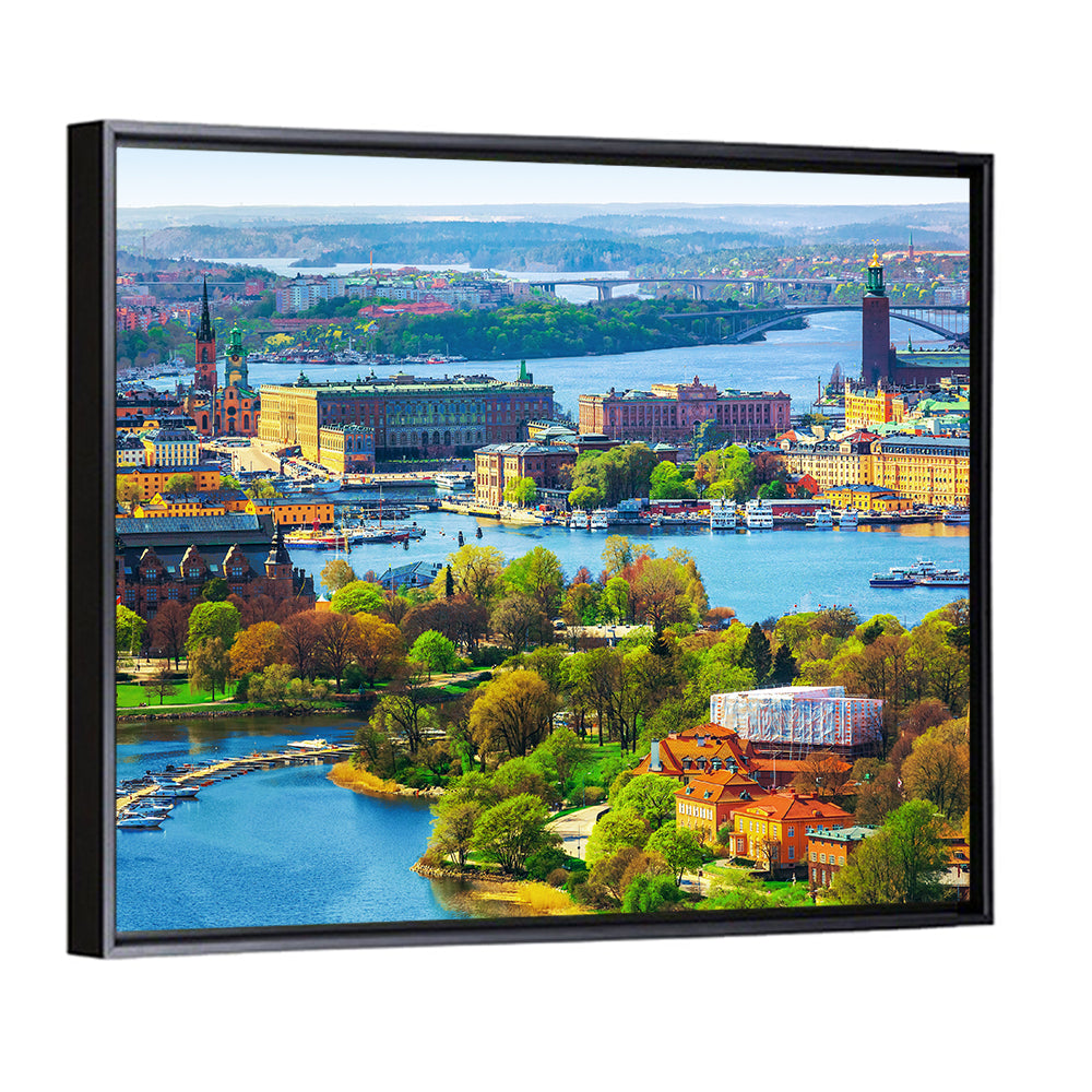 Gamla Stan Harbor Panorama Wall Art