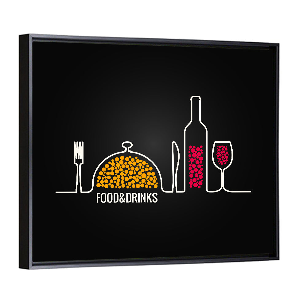 Minimalist Food and Drink Line Wall Art