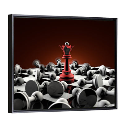 Red Queen Chess Composition Wall Art