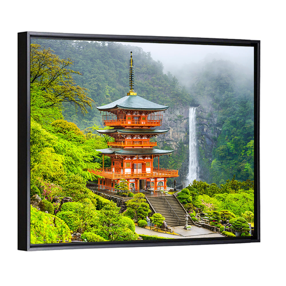 Seiganto-ji Pagoda at Nachi Falls Wall Art