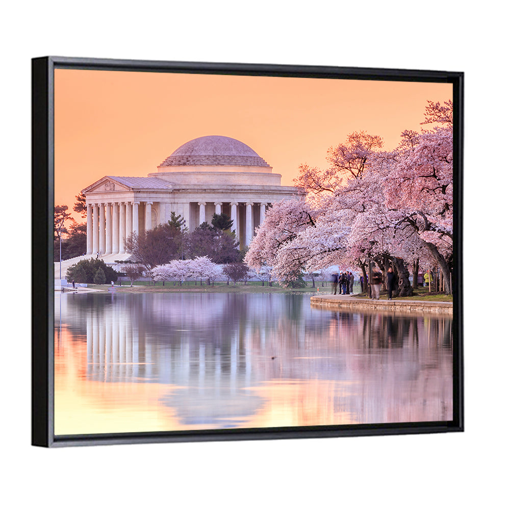 Jefferson Memorial with Cherry Blossoms Wall Art