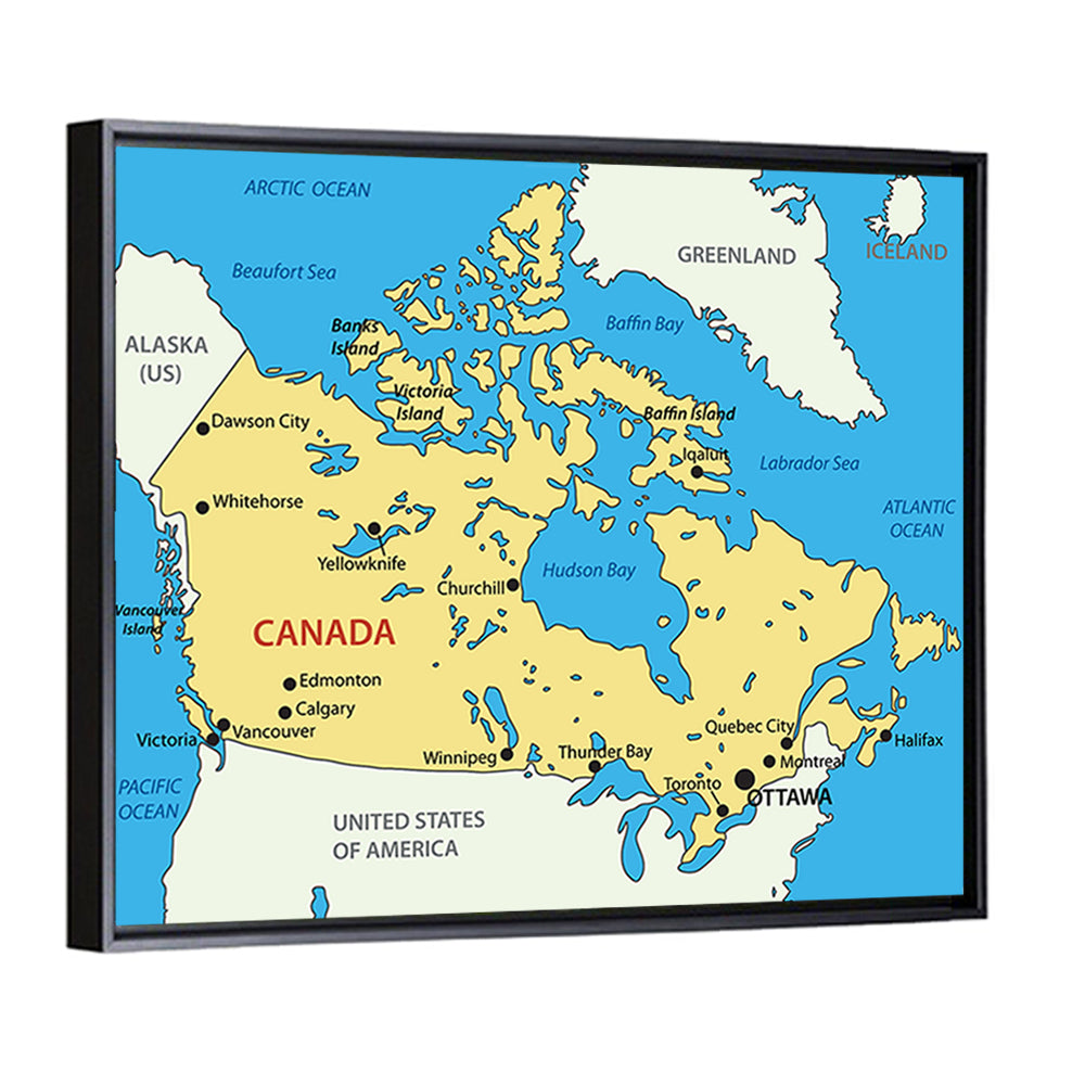 Minimalist Canada Map Wall Art