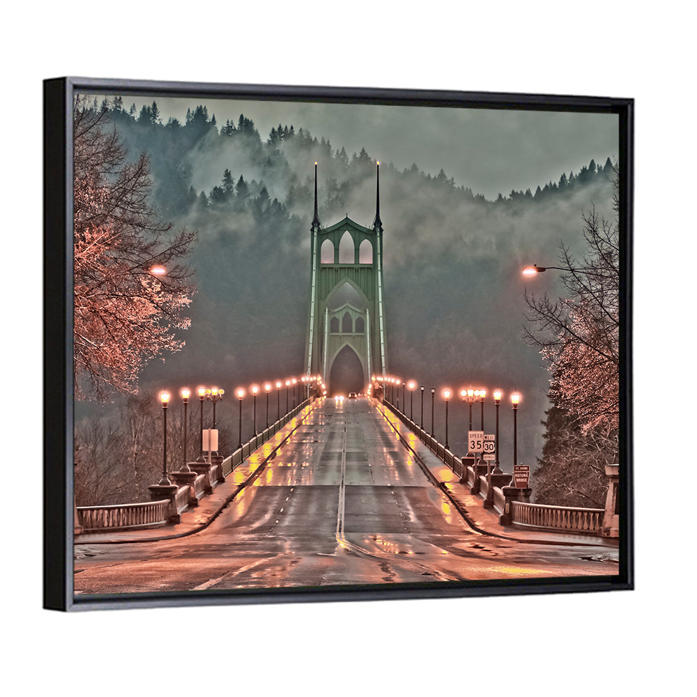 St. Johns Bridge at Dusk Wall Art