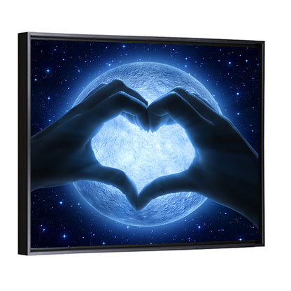 Moon Heart Silhouette Wall Art