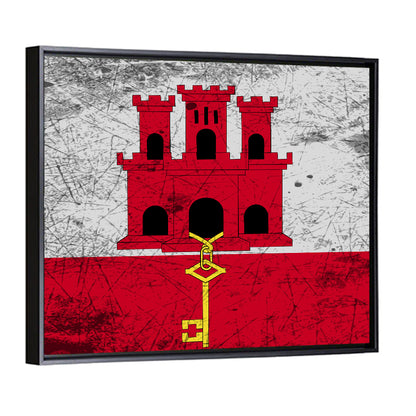 Flag Of Gibraltar Wall Art