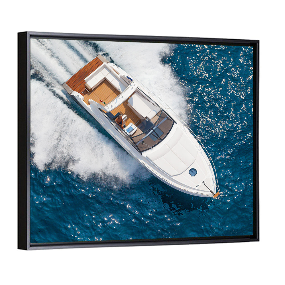 Motor Yacht from Above Wall Art