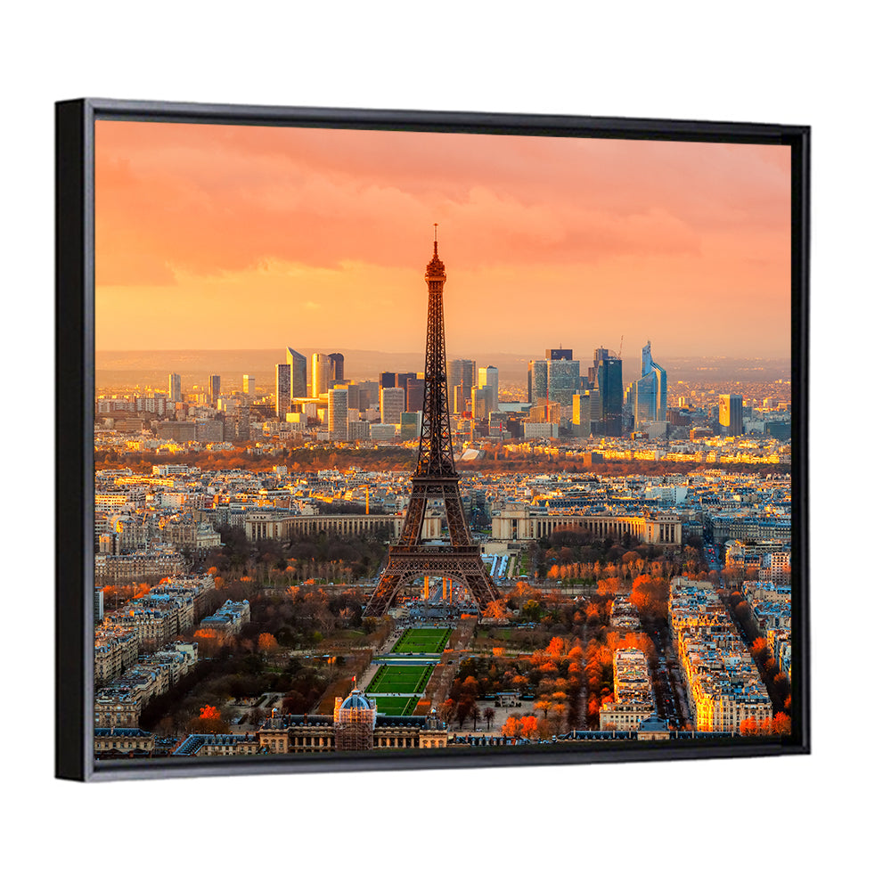 Eiffel Tower at Golden Twilight Wall Art