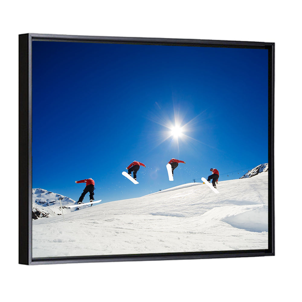 Snowboarder Jump Sequence Wall Art
