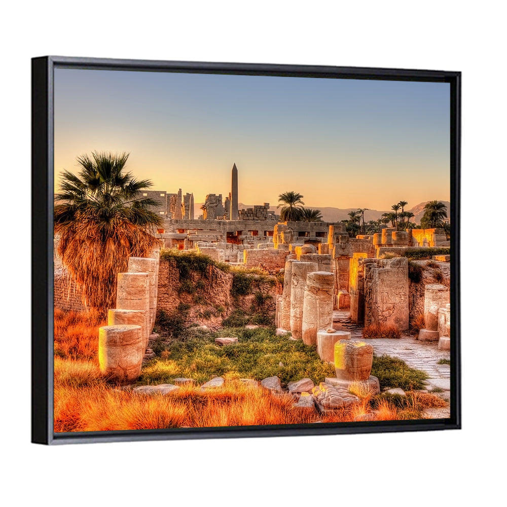 Karnak Temple at Golden Dusk Wall Art