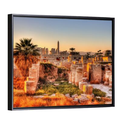 Karnak Temple at Golden Dusk Wall Art