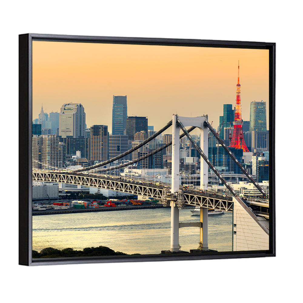 Rainbow Bridge and Tokyo Tower Skyline Wall Art