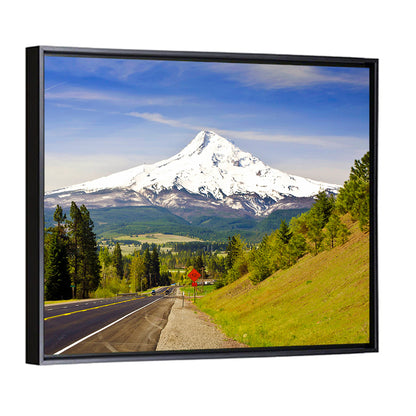 Mt Hood from a Road Wall Art