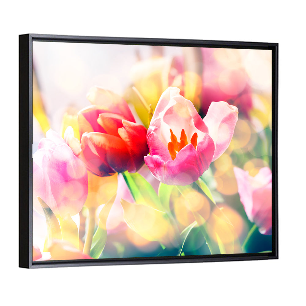 Vibrant Spring Tulips Close Up Wall Art