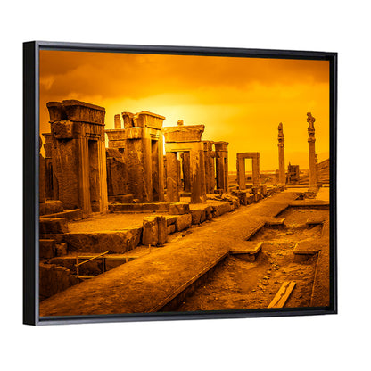Persepolis Ruins at Golden Dusk Wall Art