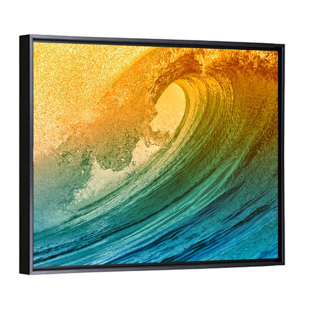 Golden Hour Barrel Wave Wall Art
