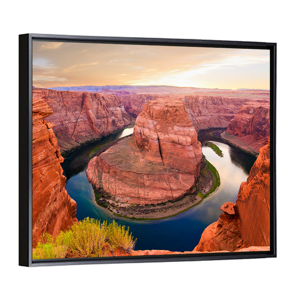Horseshoe Bend at Golden Hour Wall Art