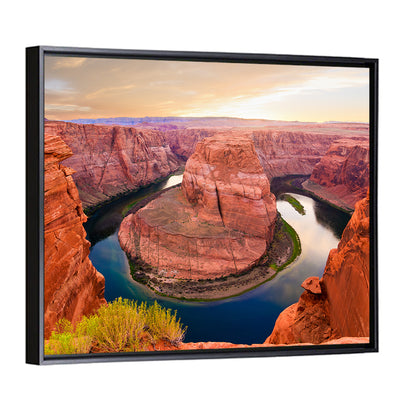 Horseshoe Bend at Golden Hour Wall Art