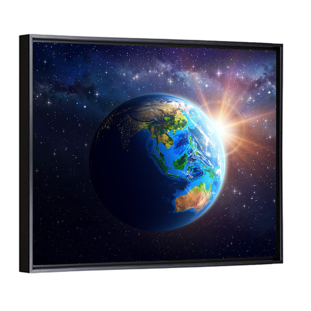 Asia and Australia from Space Wall Art