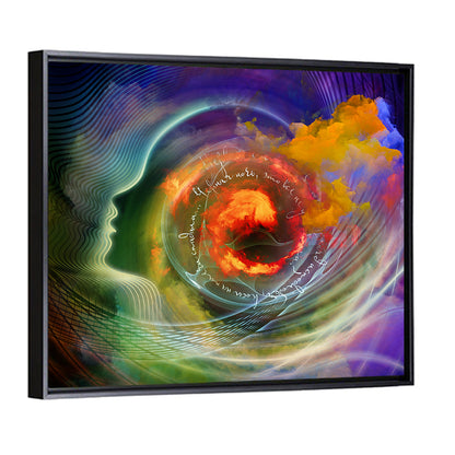 Human Profile Nebula Vortex Wall Art