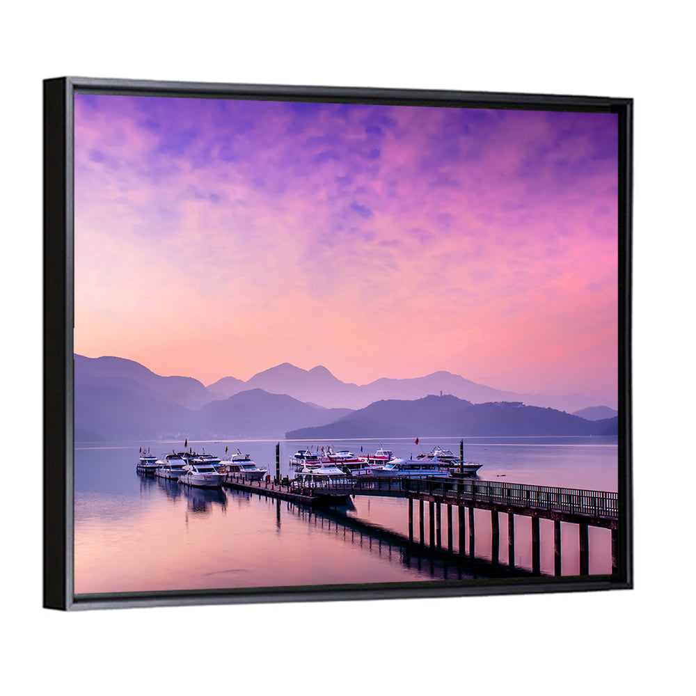 Sun Moon Lake at Dusk Wall Art