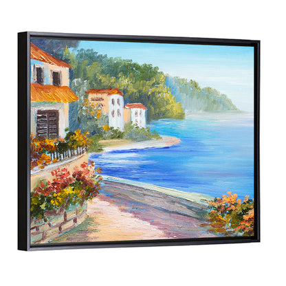 Rest Houses Near Sea Wall Art