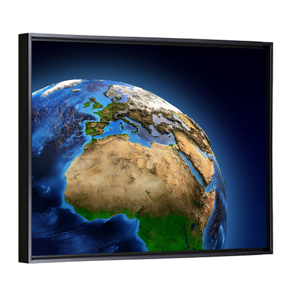 Detailed Earth from Space Wall Art