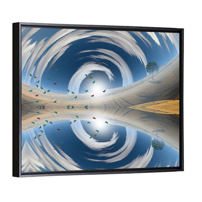 Swirling Sky Reflection Wall Art