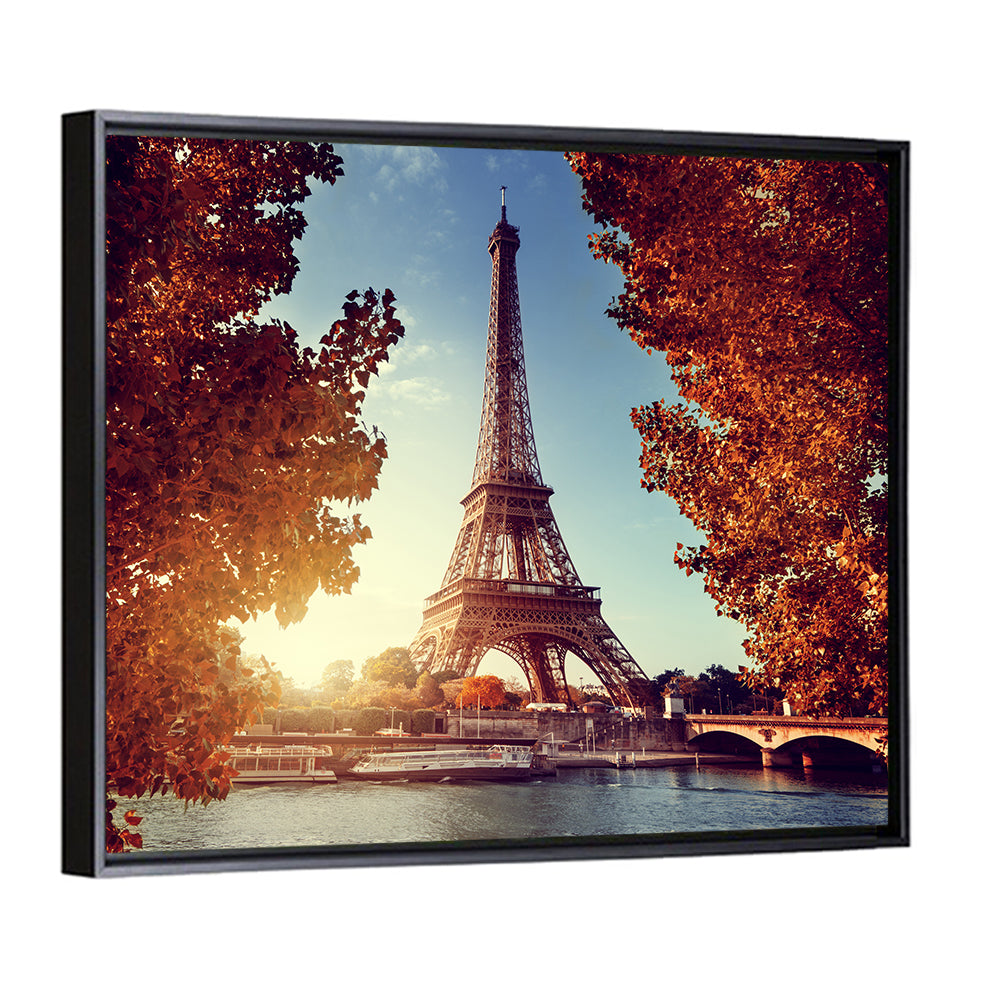 Autumn Seine with Eiffel Tower Wall Art