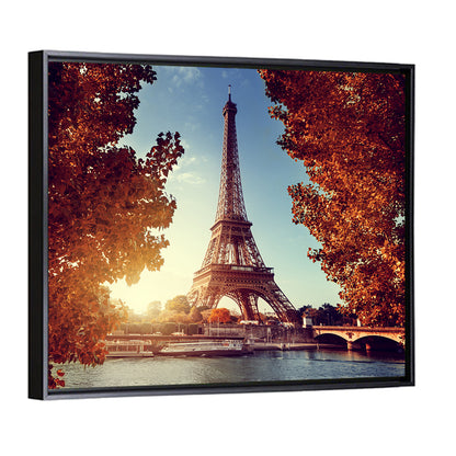 Autumn Seine with Eiffel Tower Wall Art