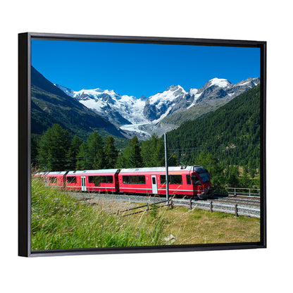 Bernina Express In Swiss Mountains Wall Art