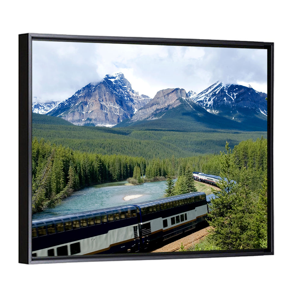 Glass Roof Train in Canadian Rockies Wall Art