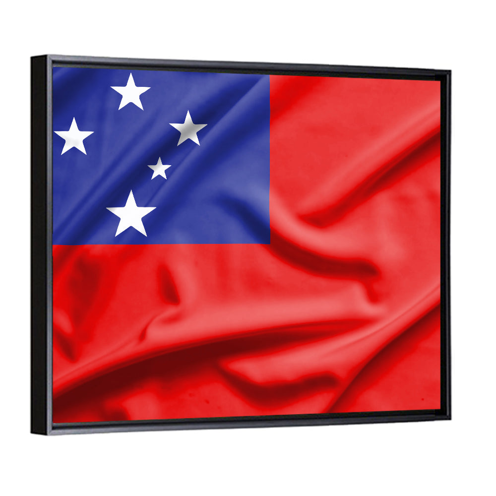 Samoa Flag with Stars Wall Art