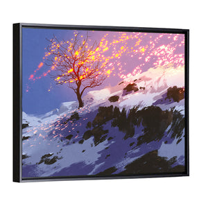 Bare Tree In Winter Artwork Wall Art