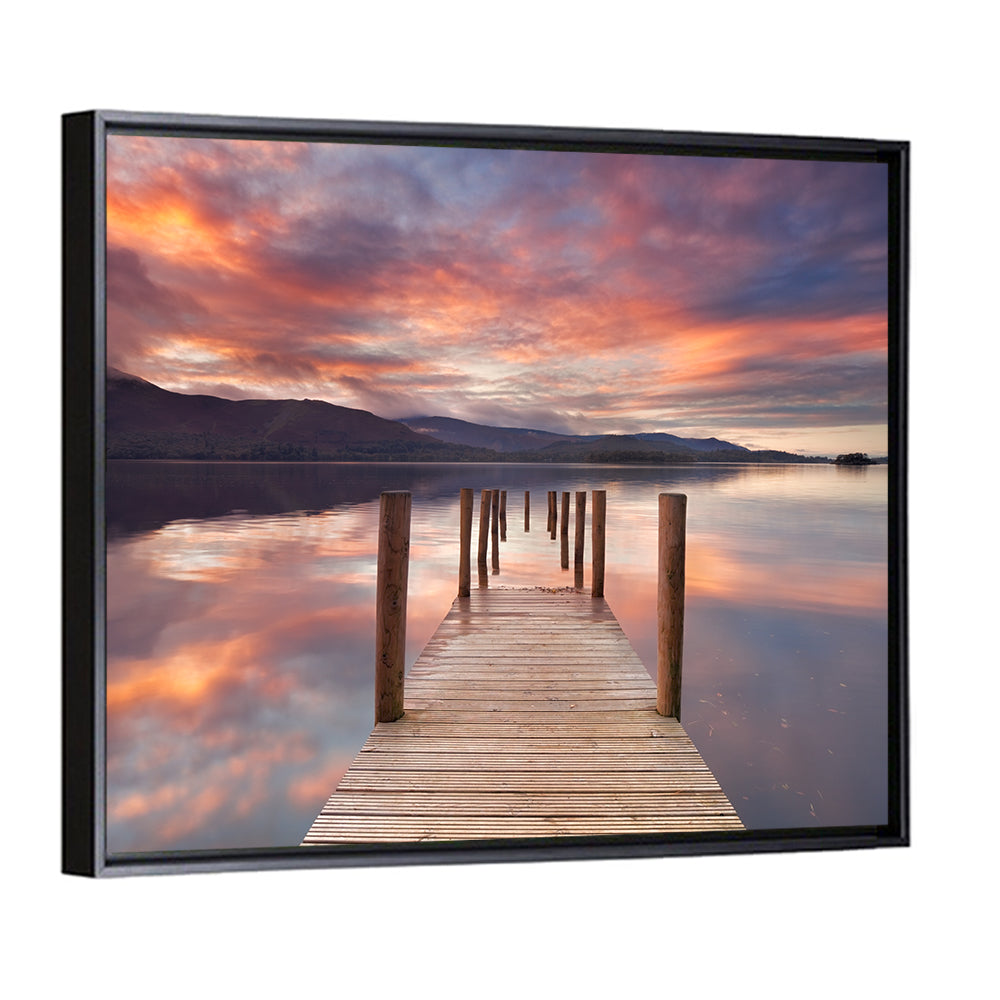 Flooded Jetty in Derwent Water Wall Art