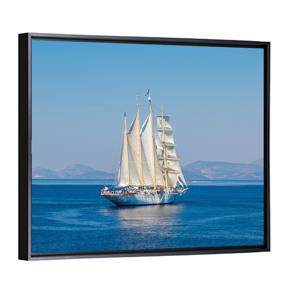Three-masted Sailing Ship in Summer Wall Art